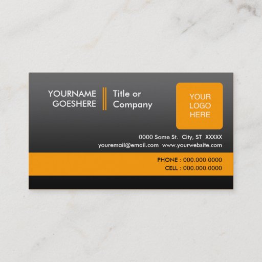 Customizable professional orange 2 : (2-sided) : business card templates