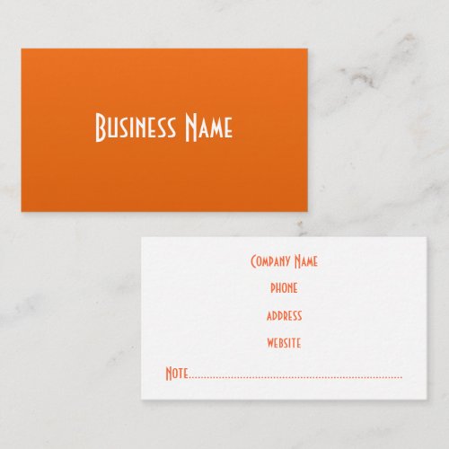 Professional Orange Business Card