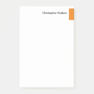 Professional Orange White Simple Plain Creative Post-it Notes