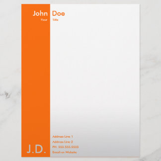 professional oranges letterhead