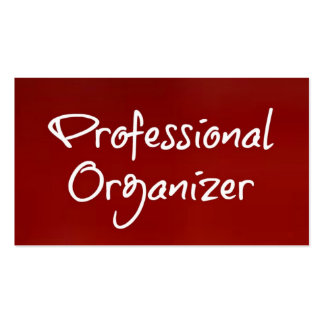 Unique 22 Professional Organizer Business Card