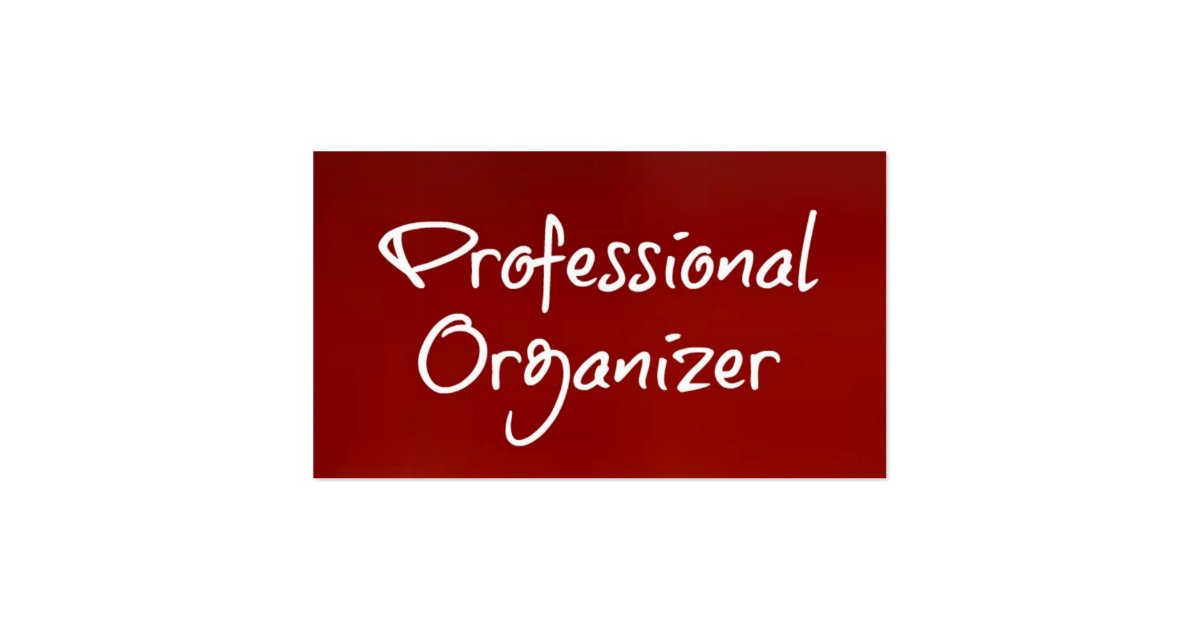 Unique 22 Professional Organizer Business Card