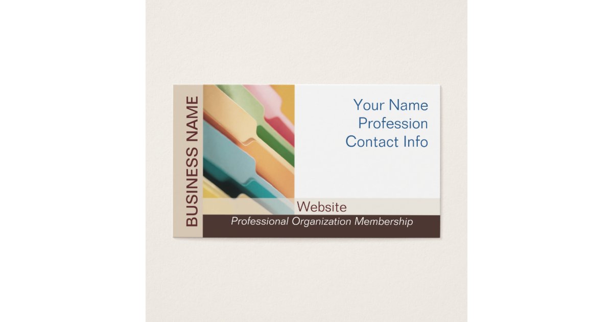 Professional Organizer Business Card