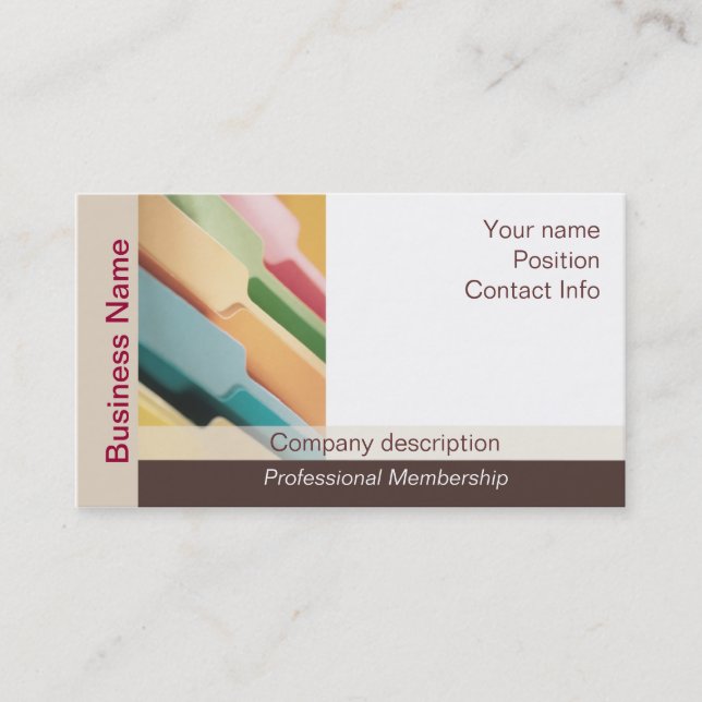 Professional Organizer Business Card (Front)