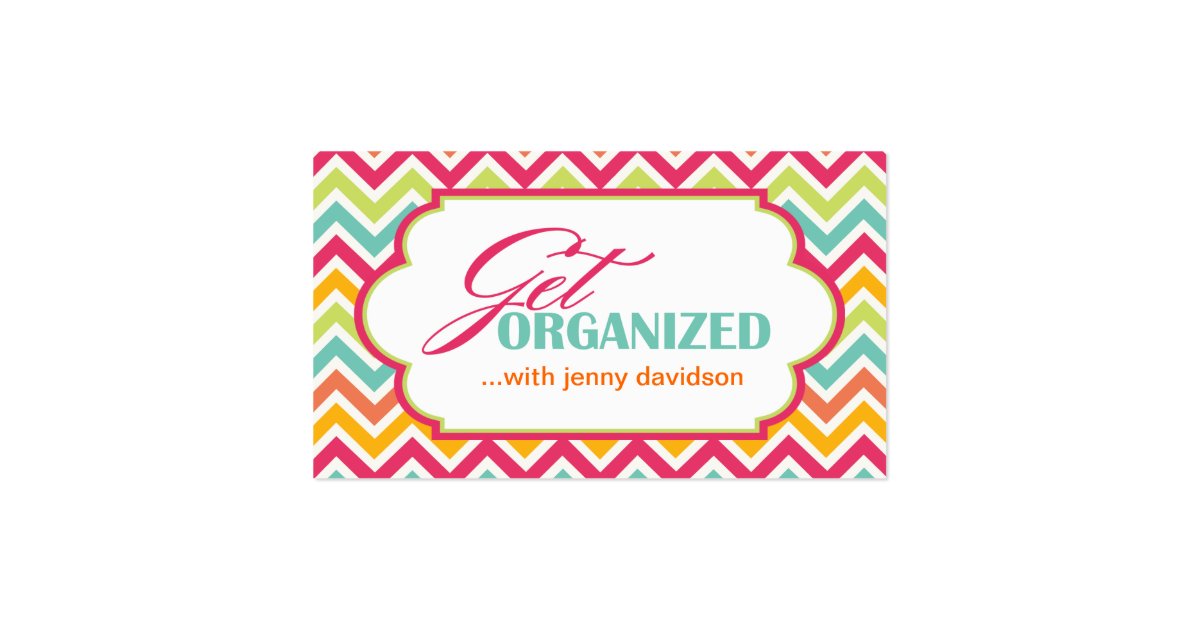 Unique 22 Professional Organizer Business Card