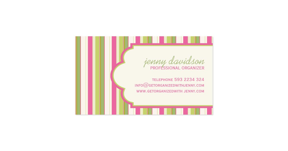 Unique 22 Professional Organizer Business Card
