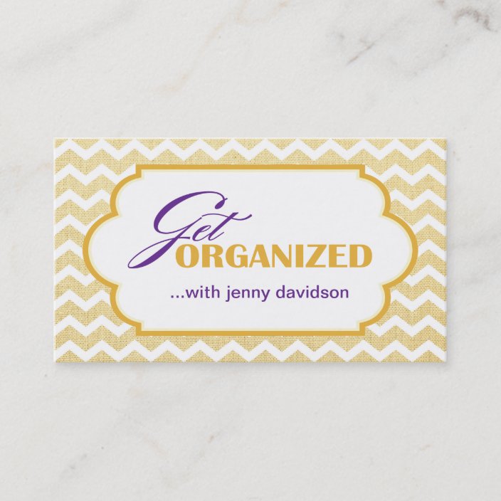 Professional Organizer Business Cards