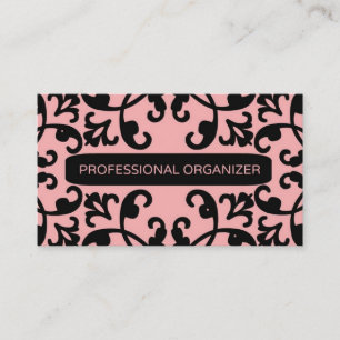 Professional Organizer Damask Business Card