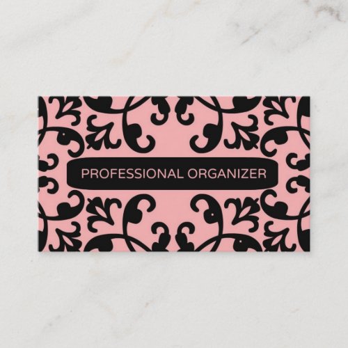 Professional Organizer Damask Business Card