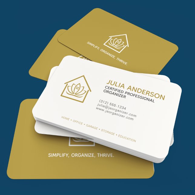 Professional Organizer Gold Business Card (Creator Uploaded)