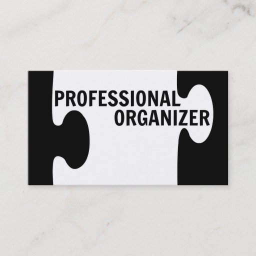 Customizable Professional Organizer Puzzle Piece Business Card