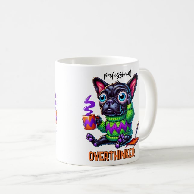Professional overthinker coffee mug (Front Right)