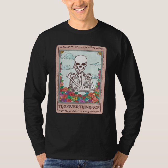 Professional Overthinker Colorful Skull Overthinki T-Shirt (Front)