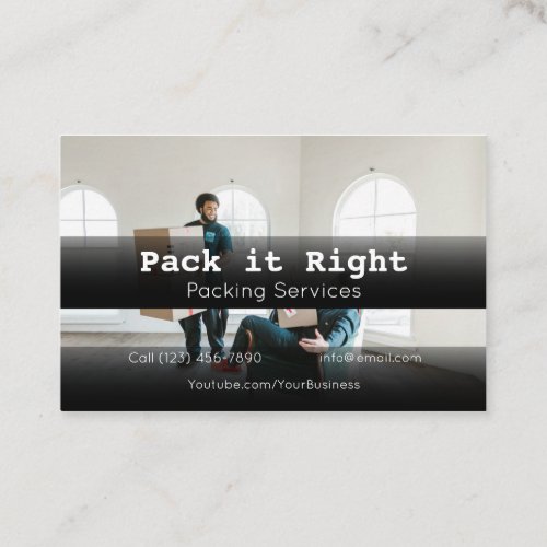 Professional Packing Shipping Moving Services  Business Card