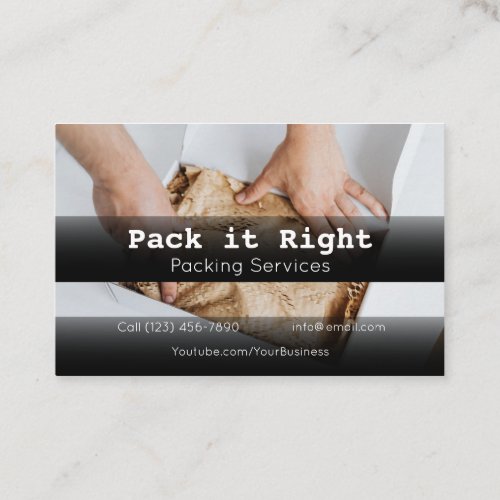 Professional Packing Shipping Moving Services Business Card