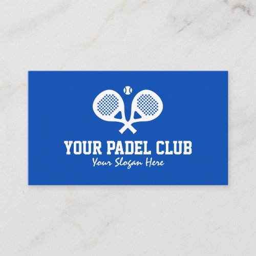 Professional padel tennis business card template