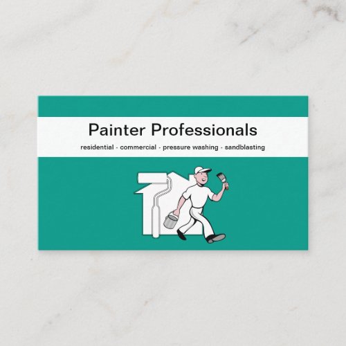 Professional Painter And Sandblasting Business Card