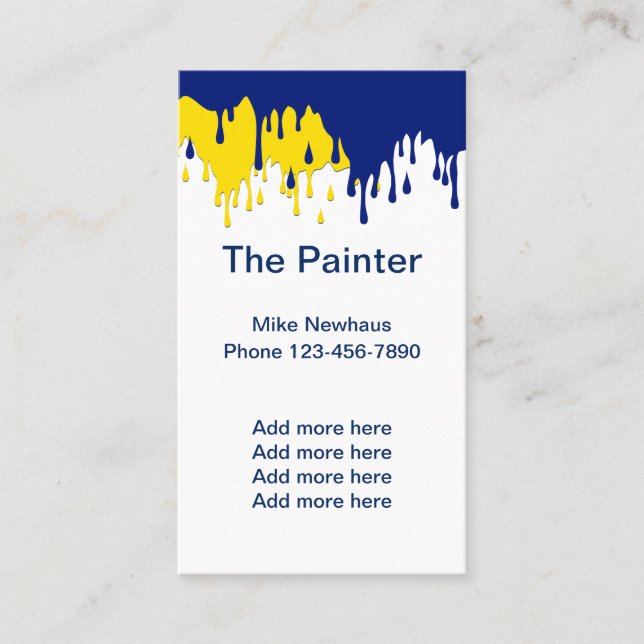 Professional Painter Business Card (Front)