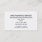 Professional Painter Business Card (Back)