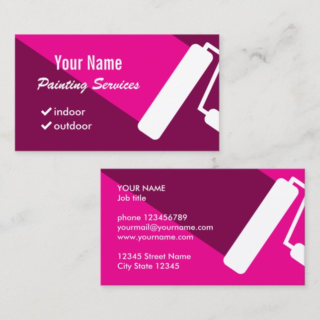 Professional painter business card template (Front/Back)