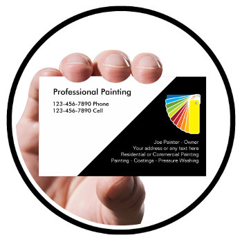 Professional Painter Business Cards by Luckyturtle at Zazzle