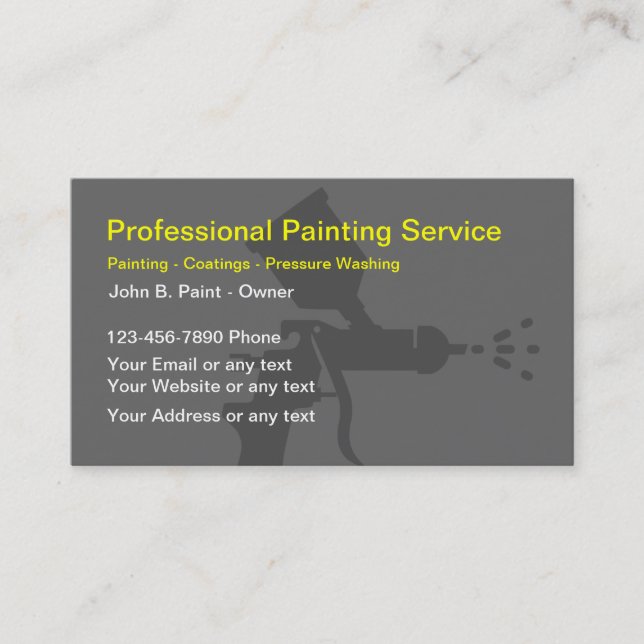 Professional Painter Business Cards (Front)