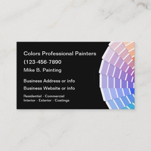 Professional Painter Business Cards Colorful