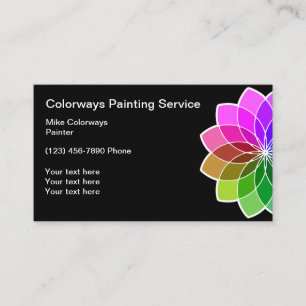 Professional Painter Colorful Design Business Card