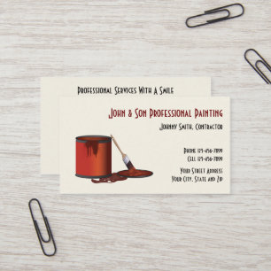 Professional Painter Contractor Business Card