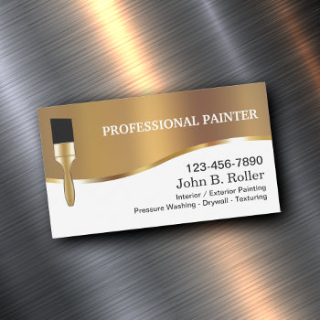 Professional Painter Magnetic Business Cards by Luckyturtle at Zazzle