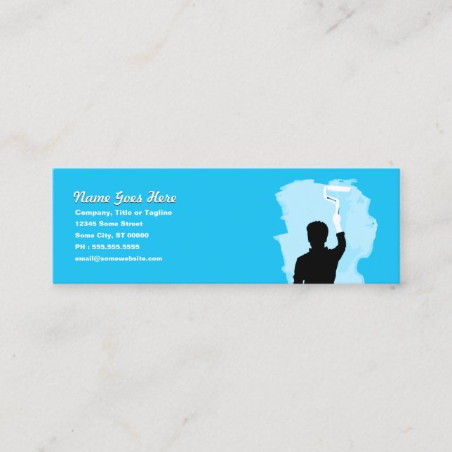 professional painter mini business card (Front)