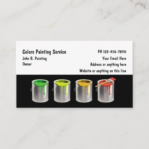 Professional Painter Modern Business Cards