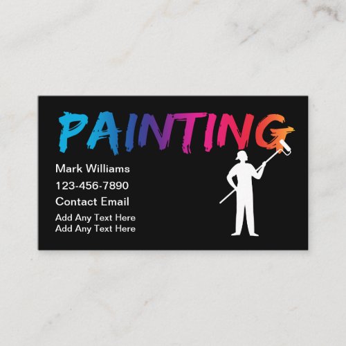 Professional Painter Paint Contractor Businesscard Business Card