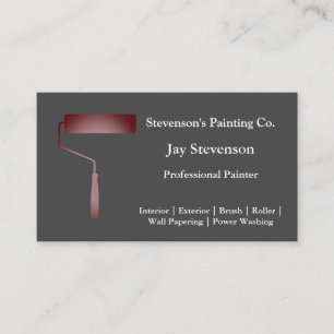 Professional Painter Paint Roller Business Card