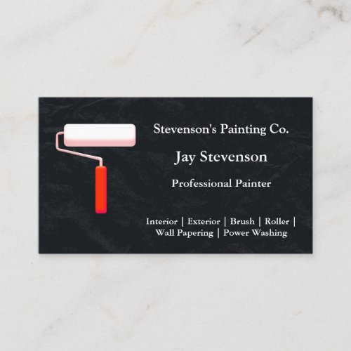 Professional Painter Paint Roller Business Card
