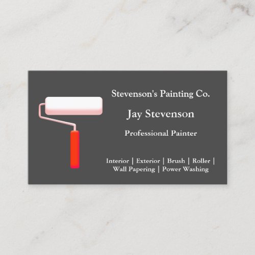 Professional Painter Paint Roller Business Card
