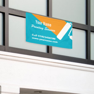 Professional painter painting services advertising banner