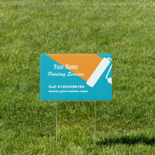 Professional painter painting services advertising sign