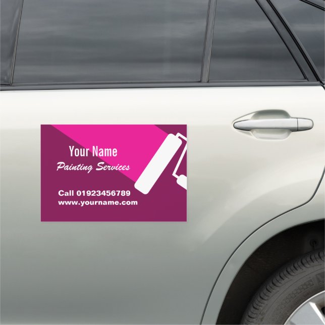 Professional painter painting services promotion car magnet (In Situ)