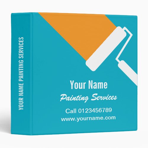 Professional painter painting services showcase 3 ring binder