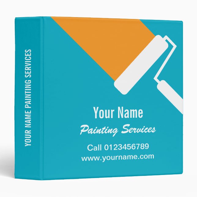 Professional painter painting services showcase 3 ring binder (Front/Spine)