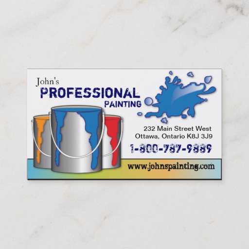 Customizable Professional Painting Business Card