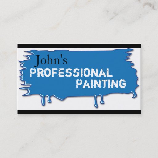 Customizable Professional Painting Business Card Blue