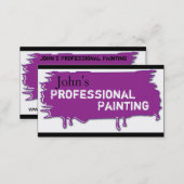 Professional Painting Business Card Purple (Front/Back)