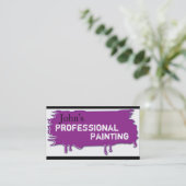 Professional Painting Business Card Purple (Standing Front)