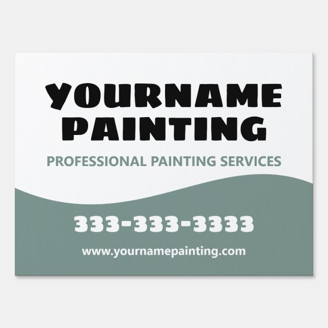 Professional Painting Business Sign (Front)