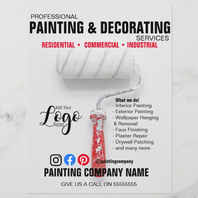 Professional Painting & Decorating Service Flyer | (Front)