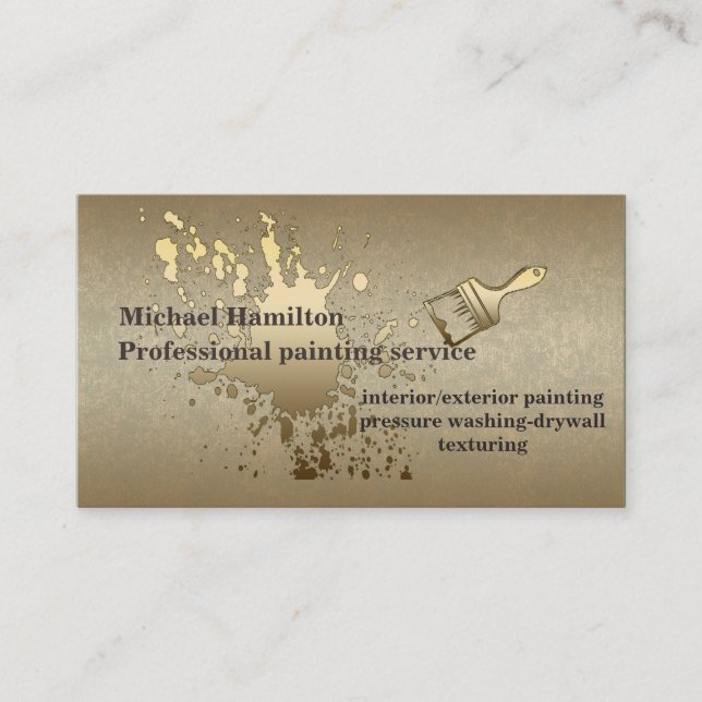 Professional painting service business card (Front)