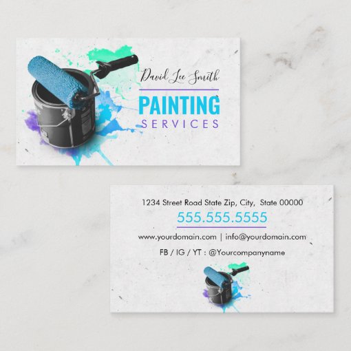 Professional Painting Service Business Card Zazzle