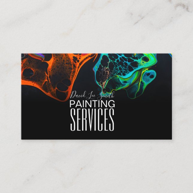 Professional Painting Service Business Card (Front)